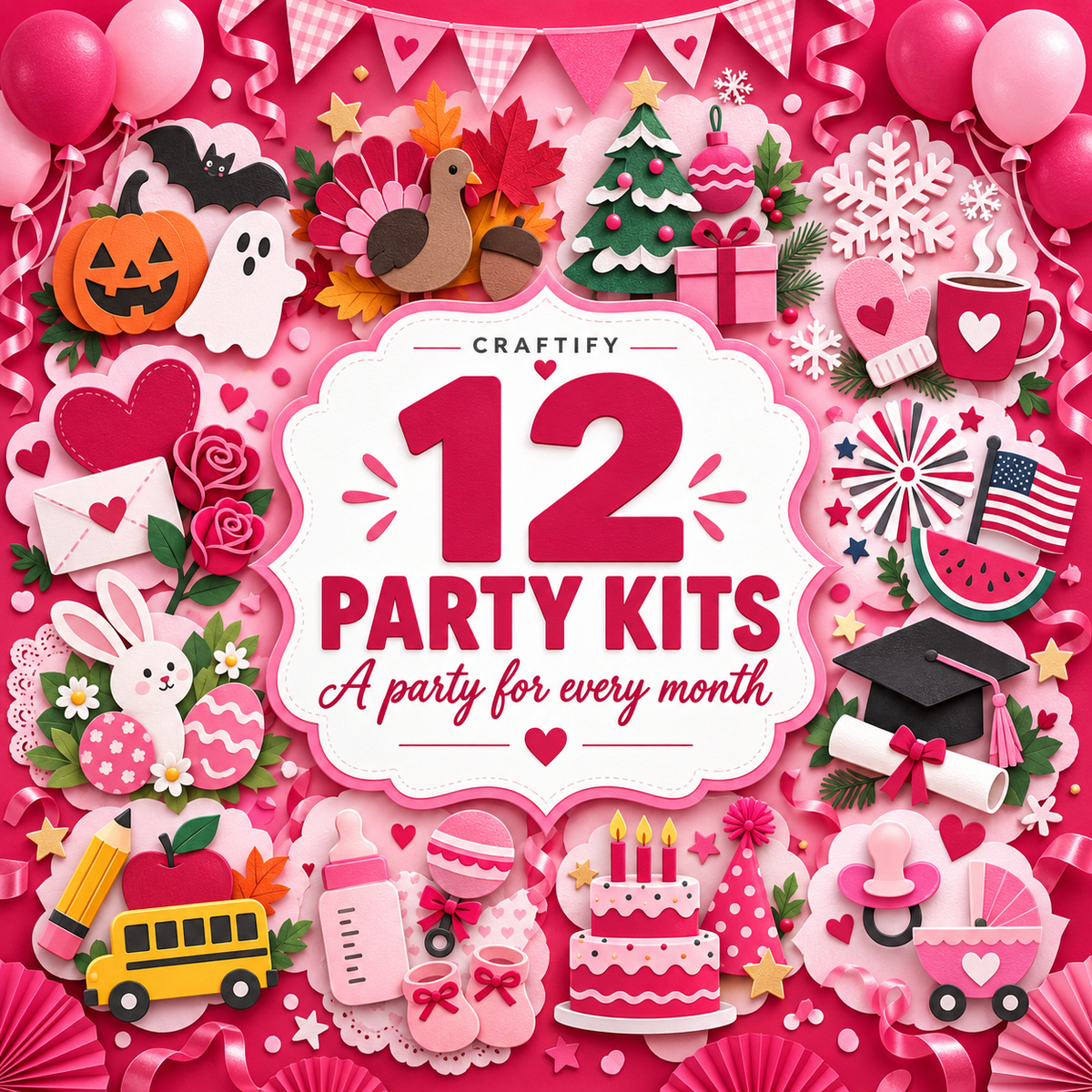 12 Party Kits — A Party for Every Month